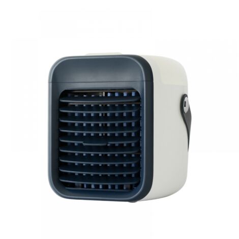 Ulisem Climatiseur portable silencieux, ventilateur silencieux, ventilateur USB, refroidisseur d'air, 3 en 1, humidificateur, purificateur d'air, lumière LED, 4 vitesses, pour la maison et le bureau (