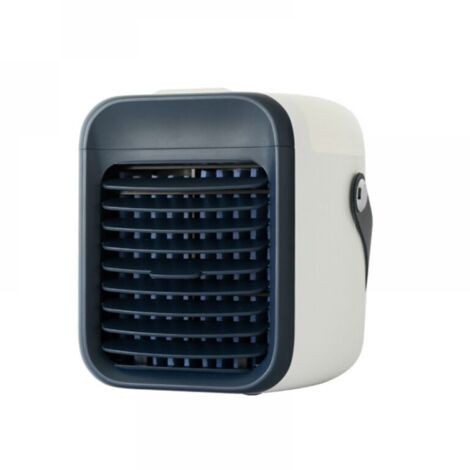 Ulisem Climatiseur portable silencieux, ventilateur silencieux, ventilateur USB, refroidisseur d'air, 3 en 1, humidificateur, purificateur d'air, lumière LED, 4 vitesses, pour la maison et le bureau (