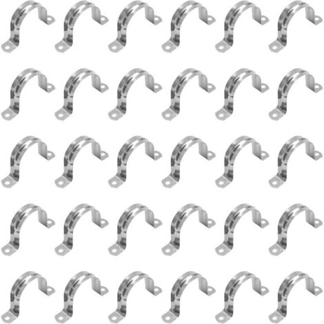 Ulisem Collier de serrage en acier inoxydable de type U, collier de serrage semi-circulaire pour tuyau d'air et d'eau, fixations pour tuyaux d'eau - 50mm