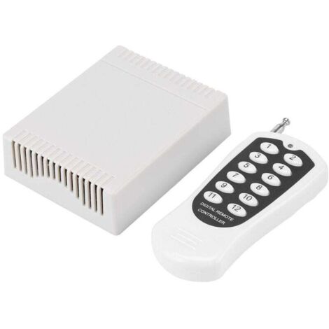 Ulisem DC 12V Wireless RF Switch 12 Canali Relè Trasmettitore e Ricevitore Telecomando Wireless RF
