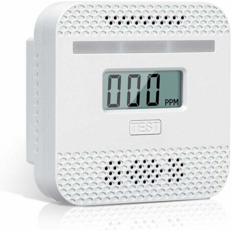 Ulisem Détecteur de Monoxyde de Carbone, Detector Monoxide Carbon Intelligent avec l'Écran LCD, Conforme à la Norme en 50291, avec Bouton de Test et Voyant d'état LED (Mini 1PC)