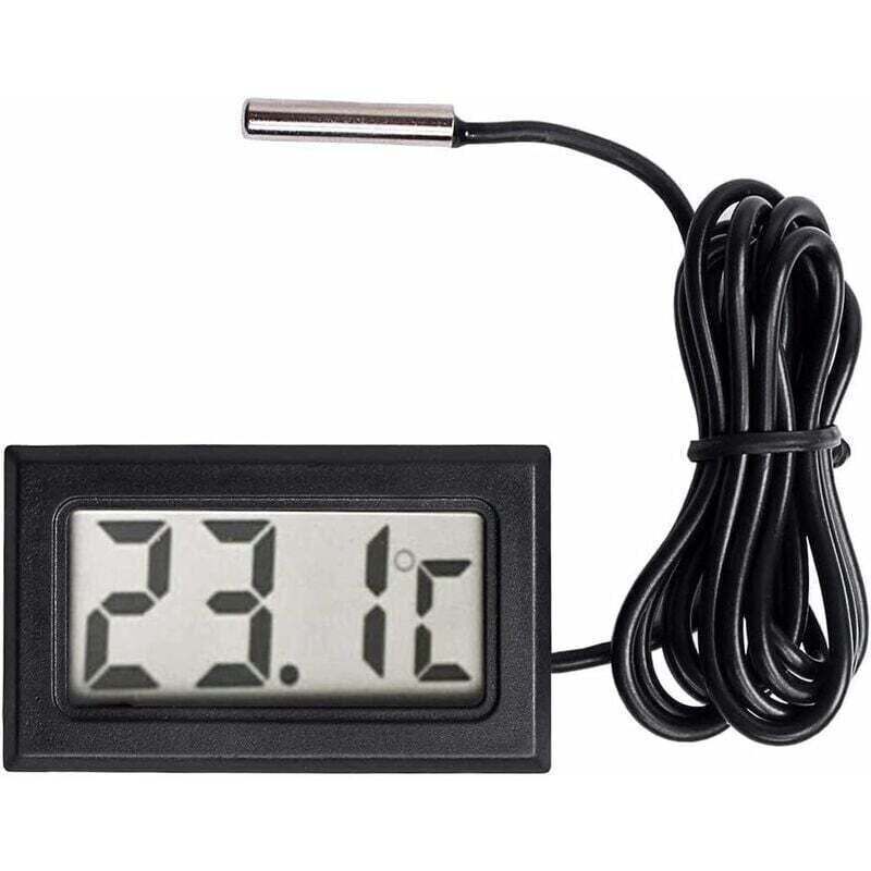 Image of Ulisem Digitales LCD-Thermometer, Temperaturmessgerät, Fühlersensor, Bereich: -50 °C bis +110 °C