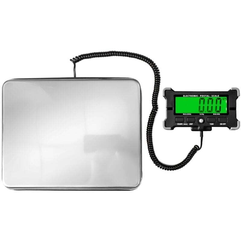 Image of Ulisem - Elektronische Plattformwaage, Präzisionswaage aus Edelstahl, 0,05 kg bis 200 kg