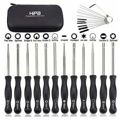 Ulisem Ensemble de 12 outils de réglage de carburateur et tournevis de réglage pour moteur à 2 temps, pour débroussailleuses, tronçonneuses Poulan, Husqvarna, STHIL, Echo.