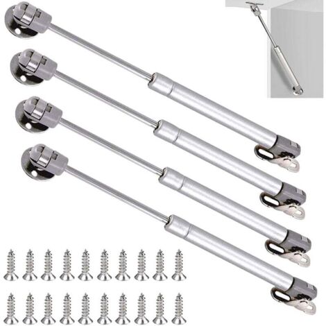 Ulisem Ensemble de 4 Vérins à Gaz de 200N - Ressorts de Levage pour Placards avec Amortisseurs, Charnières à Fermeture