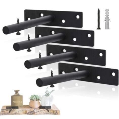 Ulisem équerre étagère Invisible, Support Etagere en Fer, Fixation Etagere Murale Equerre