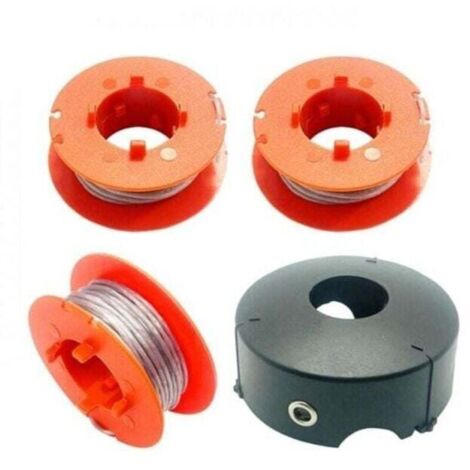 Ulisem F016800175 Bobine de Fil pour Bosch Art 23 26 30 Easytrim et Combitrim,Pro-Tap Automatique Bobine Cordon Souple,8M x 1,6mm avec Couvercle F016L71088(3 Bobine + 1 Couvercle)