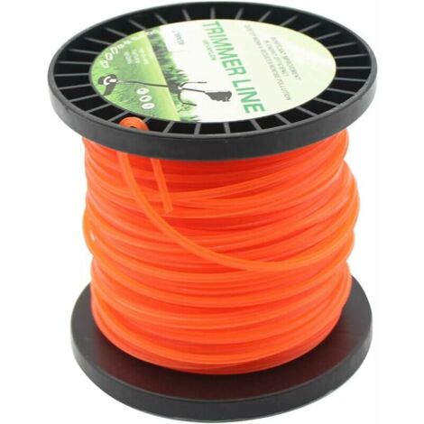 GREENCUT - Fil Carré En Nylon 2,4 Mm X 120 M, Universel, Compatible Avec Tous Les Modèles De Débroussailleuse