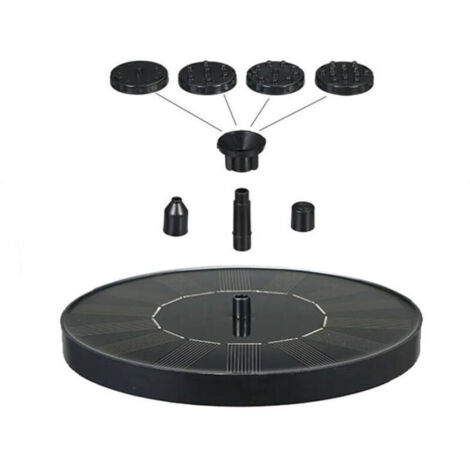 Ulisem Fontaine solaire d'extérieur pour jardin, bain d'oiseaux solaire de 1,4 W, idéale pour bassin d'agrément, bassin extérieur, jardin