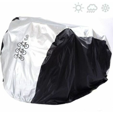Ulisem Funda para Bicicleta para 3 Bicicletas, Impermeable, a Prueba de Polvo, protección UV
