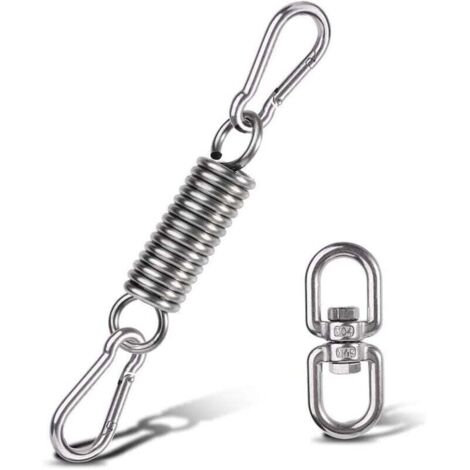 Ulisem Hängematten-Aufhängungsset, Hängemattenstuhlfeder mit Karabinern und Drehring, Hängemattenstuhl-Zubehör