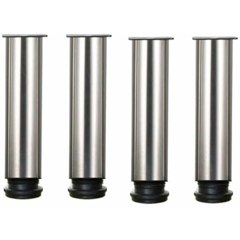 Ulisem Juego de 4 Patas para Muebles de Acero Inoxidable, Regulables en Altura 25 cm, Ideales para Sofá, Mesa, Armarios.