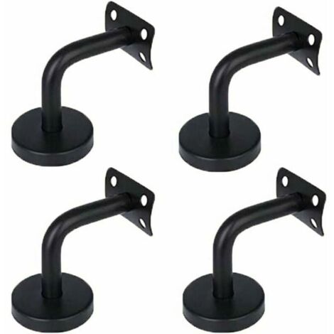 Ulisem Juego de 4 soportes para pasamanos de acero inoxidable, diseñados para soportar pasamanos de pared en pasillos interiores, escaleras y lofts.