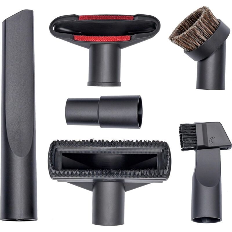 Ulisem Kit d'accessoires pour aspirateur , lot de 6, kit de nettoyage, brosse et suceur plat pour suceurs plats standard de 35 à 32 mm, compatible