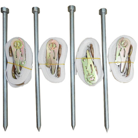 Ulisem Kit d'haubanage 4 sangles + 4 piquets pour tente pliante