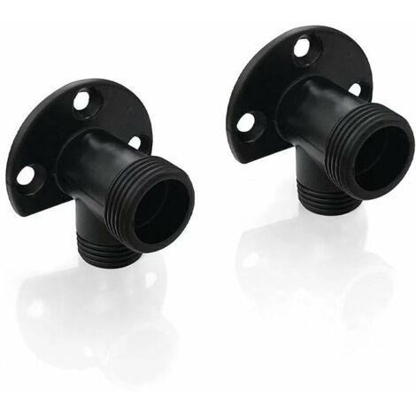 Ulisem Kit d'installation noir mat pour connecter le tuyau pour robinet apparent, système de douche extérieur, mitigeur thermostatique, conversion encastré en surface NPT 1/2 mâle par G 3/4 mâle, 2 pc