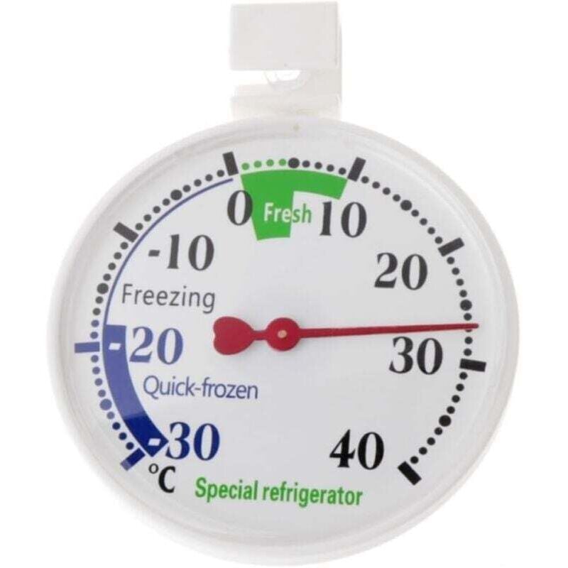 Image of Ulisem Kühlschrankthermometer mit großem Zifferblatt, Temperaturmessgerät mit Saugnapf, 2 Stück