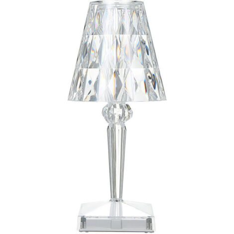 Ulisem Lampe De Table En Cristal De Diamant, Lampe De Chevet De Chambre En Cristal Rechargeable Par Usb, Temperature/Luminosite Reglables, Type Tactile De Batterie Au Lithium - Avec batterie, type tac