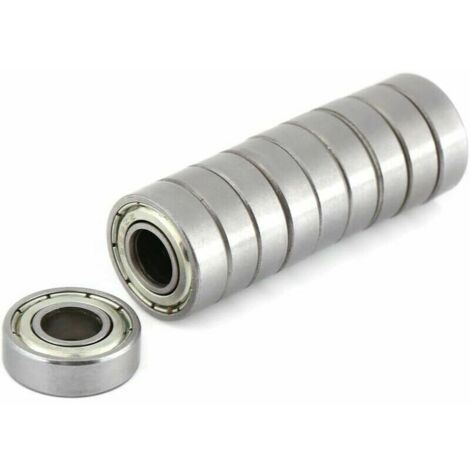 Ulisem – Lot de 10 roulements à billes 698ZZ – Acier durable – Résistants à la chaleur – Diamètre intérieur 8mm – Diamètre extérieur 19mm – Épaisseur 6mm