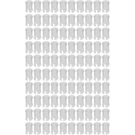 Ulisem Lot de 100 capuchons de diode lumineuse, couvercle de protection pour diode électroluminescente, support de 5 mm, support à clip transparent