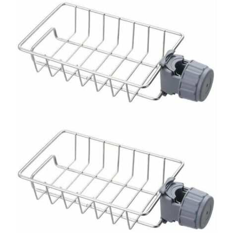 Ulisem Lot de 2 Étagère Douche Sans Percage Inox, Étagère Salle de Bain Télescopique Inoxydable, Tablette Support Douche, Porte Savon Barre Douche, Serviteur Douche pour Shampooing BR-Vie