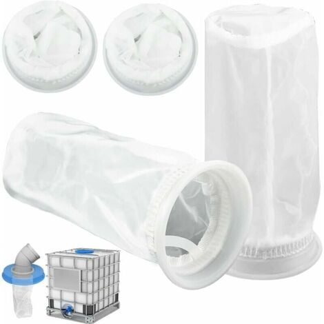 Ulisem Lot de 4 Filtre IBC en Nylon pour réservoir d'eau de Pluie IBC 1000 litres, Filtre en Nylon Raccord de Couvercle de réservoir IBC pour réservoir d'eau de Pluie IBC