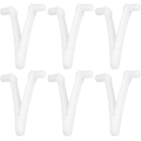 Ulisem Lot de 6 accessoires de piscine avec clip papillon en V pour spa, brosse, râteau à feuilles, écumoire, tête d'aspirateur de nettoyage de piscine