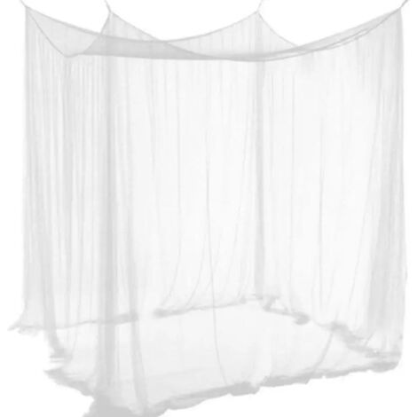 Ulisem Moustiquaire de Lit Double Ciel de Lit Rectangulaire Grande Moustiquaire Blanc Simple d'Eté a