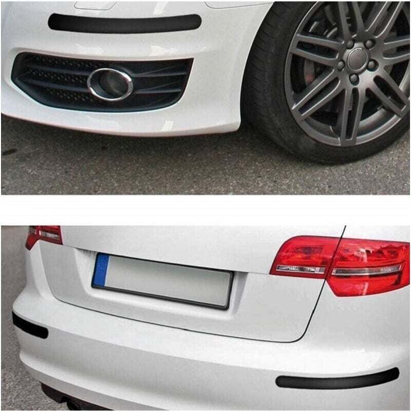 Image of Paar schwarze Gummiaufkleber zum Schutz der Autostoßstange/Spoiler, 52 x 510 mm - - Ulisem