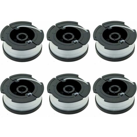 Ulisem Paquete de 6 bobinas A6481 A6485 para cortacésped Black Decker