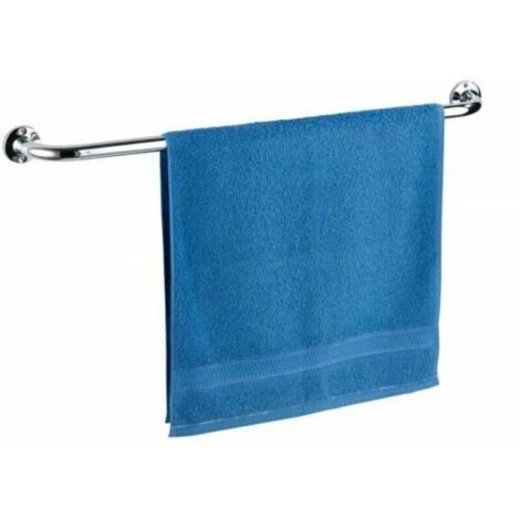Ulisem Porte serviettes mural salle de bain, Basic, Longueur 80 cm, Acier inoxydable, 86x6x9,5 cm, Brillant
