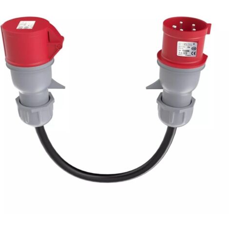 Ulisem Pour Tesla modèle X S Y 5 broches rouge CEE 32A mâle vers 16A femelle CEE adaptateur chargeur rallonge connecteur 400V prise à-0.5m