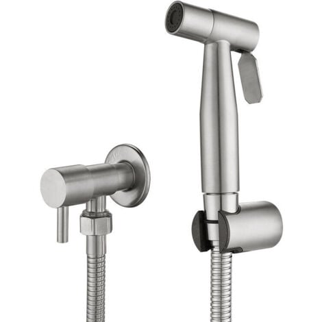 ULISEM Pulvérisateur de toilettes pour bidet et de toilettes en acier inoxydable, Kit de pulvérisateur de bidet, pulvérisateur de robinetterie Pulvérisateur de WC ，T-Audace