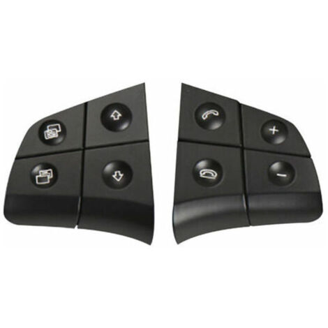 Ulisem Remplacement Des Boutons De Commande Au Volant Pour Mercedes Benz W164 W245 W251 Ml Gl Br Classe, Noir, 4 Cles