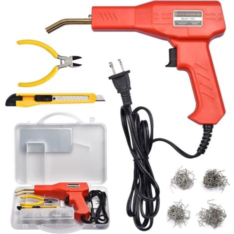 Ulisem Soudage plastique Machine,Réparation de Pistolet de Soudeur, 200 PCS agrafeuse Chaud 50W, Kit de Réparation de Pare-chocs de Voiture