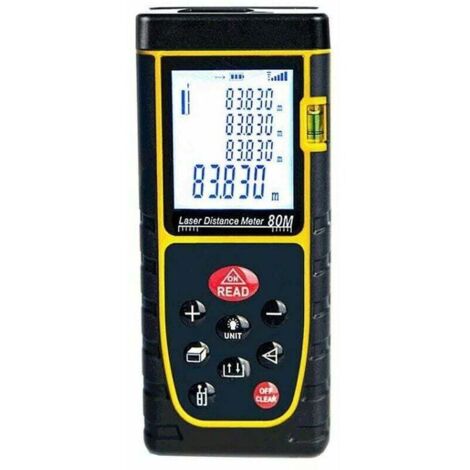 Ulisem Télémètre laser 40m Télémètre laser de haute précision portable Instrument de mesure infrarouge pour salle de mesure Règle électronique, jaune
