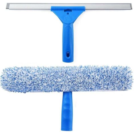 Ulisem Tergivetro Professionale con Spazzola in Microfibra, Larghezza 35 cm, Tergivetro per Doccia, Bagno, Auto