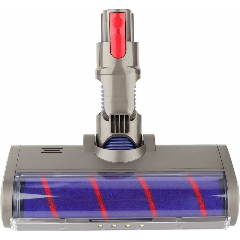 Tête de Nettoyage à Rouleau Souple de Remplacement pour Dyson V7 V8 V10 V11 V15 Aspirateurs sans Fil, Accessoire de Brosse à Plancher avec Phares à