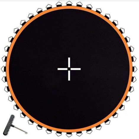 Ulisem Trampolines, tapis de saut de remplacement pour trampoline, tapis de remplacement imperméable et anti-UV de 2,4 m, tapis de rebond élastique de remplacement pour trampoline à cadre rond