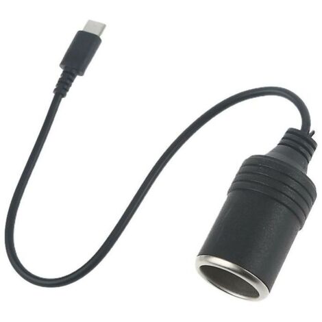 Ulisem USB C Typ C auf 12 V Auto-Zigarettenanzünderbuchse, Stromkabel