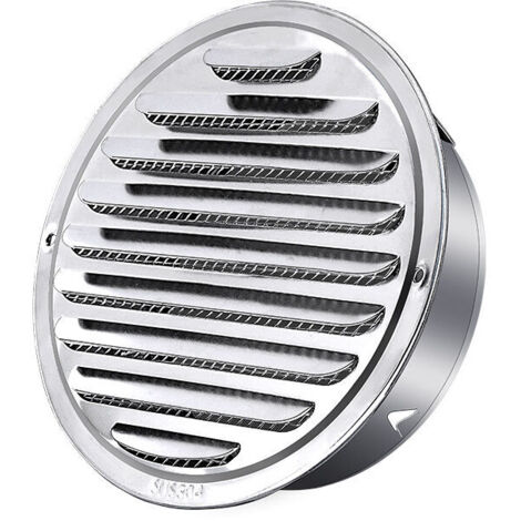 Ulisem Ventilatore in acciaio inox con cappa aspirante a parete in rete spessa per bagno e cucina (160 mm)