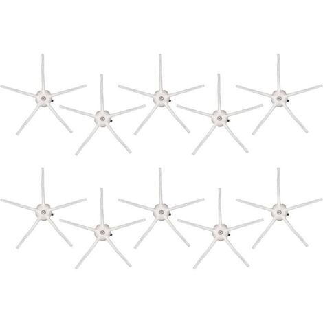 Ulisem(10 pièces blanc) Pièces de rechange pour brosses latérales Roborock S7 Series S7 S7+ S7 MAXV Ultra Q7 Max Q7 Max+ S8 Pro Ultra S8 S8+ Q5+ Q5 E2 E3 E4 S4 S5 S6 Kit d'accessoires pour brosses lat