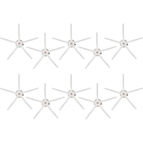 Ulisem(10 pièces blanc) Pièces de rechange pour brosses latérales Roborock S7 Series S7 S7+ S7 MAXV Ultra Q7 Max Q7 Max+ S8 Pro Ultra S8 S8+ Q5+ Q5 E2 E3 E4 S4 S5 S6 Kit d'accessoires pour brosses lat