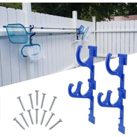 Ulisem2 Lot de 2 supports de canne à pêche en plastique avec support à vis, pour accessoires de nettoyage