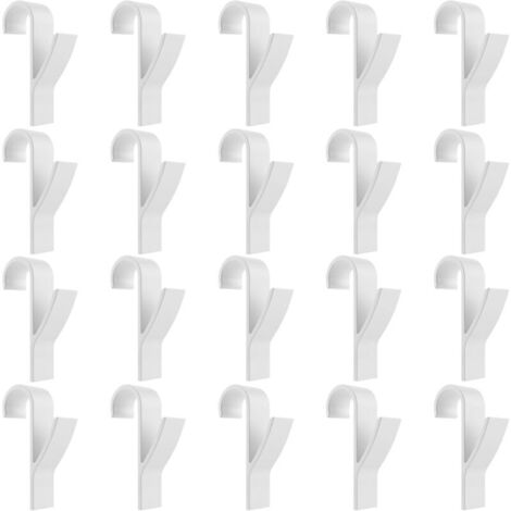 Ulisem20 ganci per radiatori bianchi, ganci per radiatori in plastica ABS, ganci per radiatori con scaldasalviette, ganci rotondi per appendere radiatori per tutti i radiatori standard, bagno, cucina
