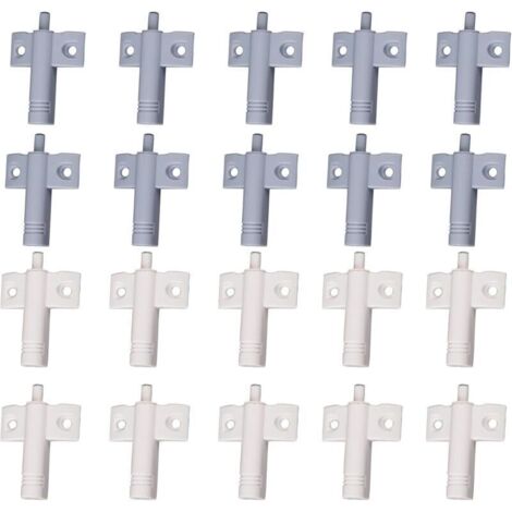 Ulisem20 Pcs Cuisine Amortisseur de Porte Tampon Amortisseur Tiroir Matériau ABS Recyclable à Haute Résistance Réduisez le Bruit pour le Bureau/Armoires/Tiroirs et Portes (Blanc + Gris)