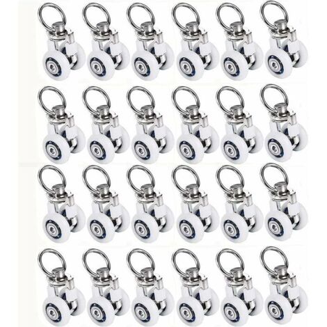 Ulisem20pcs 38x20mm Rouleaux de Rail de rideau, Poulie Silencieuse,pour Accessoires Rideaux Dans Salles de Bains,Chambres