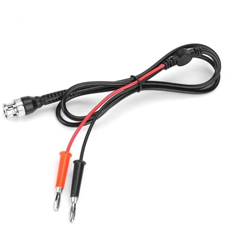 Image of Ulisem 2er-Pack schwarzes und rotes Testkabel BNC auf Dual 50Ω Bananenstecker