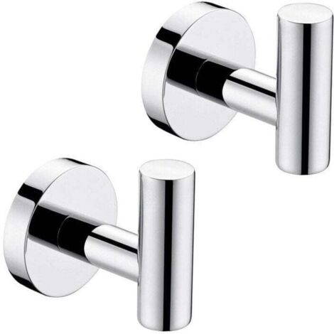Ulisem2pcs Ganci per accappatoio per bagno, WC, cappotti, asciugamani, cappelli, acciaio inossidabile