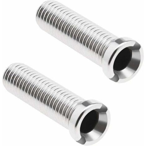 Ulisem2pcs Vis de Crépine d'évier de Cuisine en Acier Inoxydable 304 Crépine Déchets Fileté Vis Connecteur M12 × 45mm Évier Boulon Vis pour Lavabo Crépine Bouchon